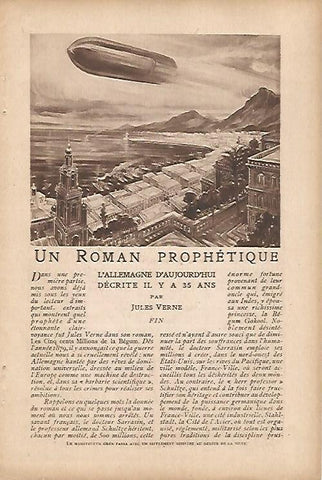LAMINA 12605: Dibujo para el fin de Un Roman profetique de Verne