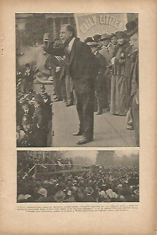 LAMINA 12609: Henry Chaplin en un mitin en Wimblendon