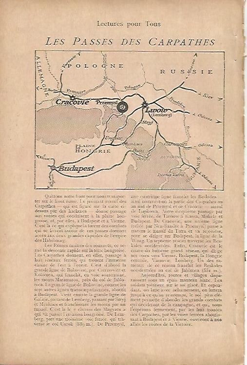 LAMINA 12614: Mapa de los avances en los Carpatos