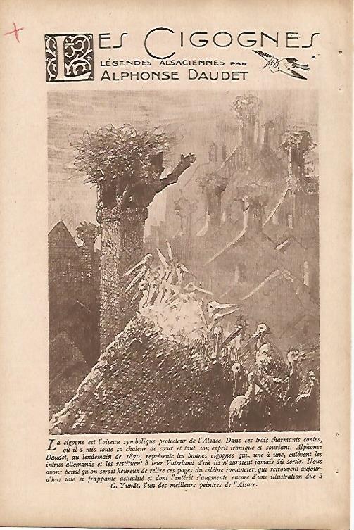 LAMINA 12626: Ilustracion para Les Cigognes de Daudet