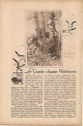 LAMINA 12627: Dibujo para Le Garde-chasse Waldmann