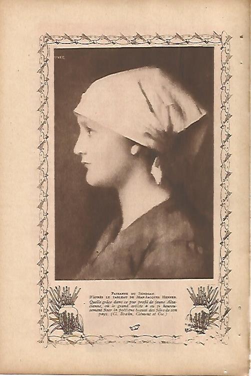 LAMINA 12629: Chica de Soundgau por J. J. Henner