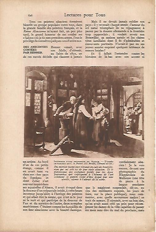 LAMINA 12630: Interior de una farmacia en Alsace