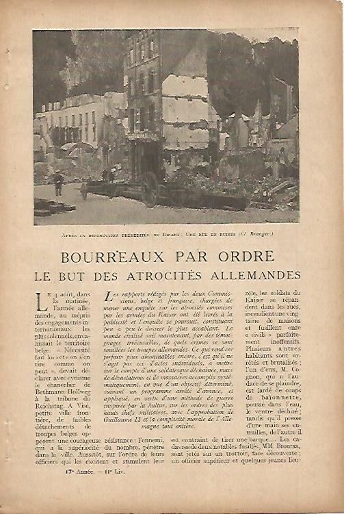LAMINA 12645: Calle de Dinant bombardeada por los alemanes