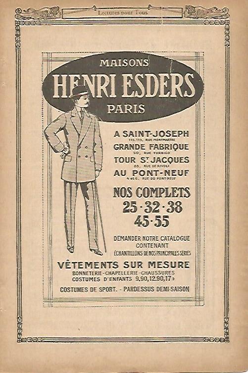 LAMINA 12651: Publicidad de Maisons Henri Esders de Paris