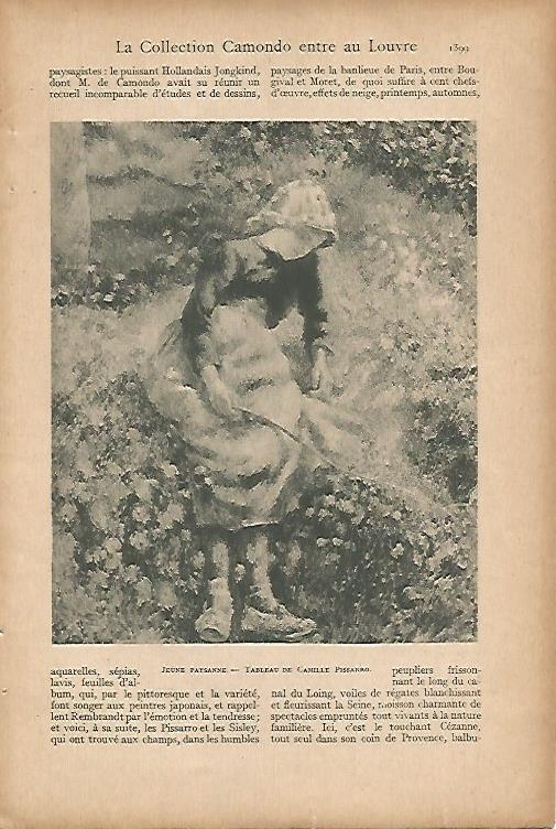 LAMINA 12675: Joven campensina por Pissarro