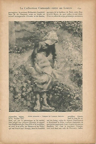 LAMINA 12675: Joven campensina por Pissarro