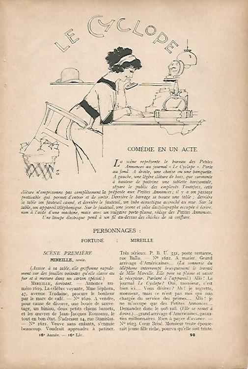 LAMINA 12676: Ilustracion para Le Cyclope