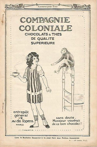 LAMINA 12697: Publicidad de chocolates Compagnie Coloniale