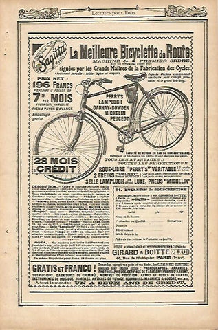 LAMINA 12698: Publicidad de bicicletas Sagitta