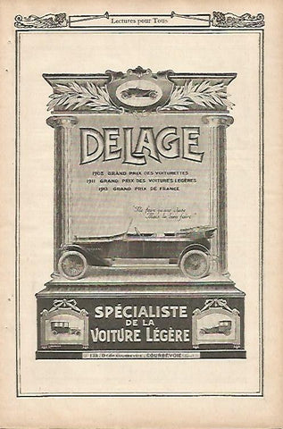 LAMINA 12699: Publicidad de Delage