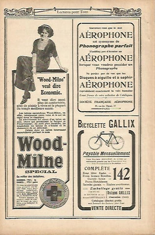 LAMINA 12701: Publicidad de bicicletas Gallix