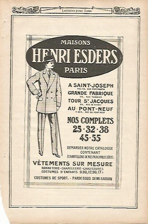 LAMINA 12705: Publicidad de Maisons Henri Esders