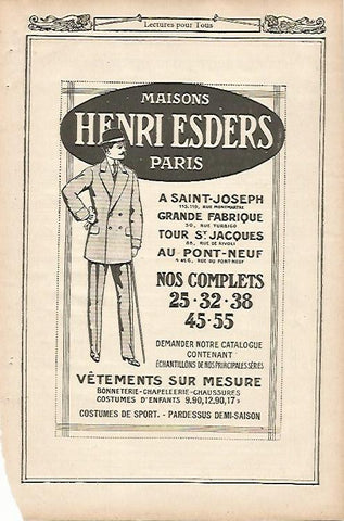 LAMINA 12705: Publicidad de Maisons Henri Esders