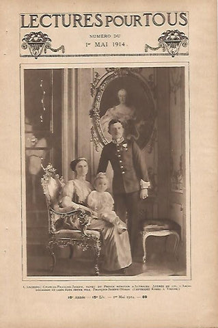 LAMINA 12709: El Archiduque Carlos la Archiduquesa y el principe Francisco de Austria