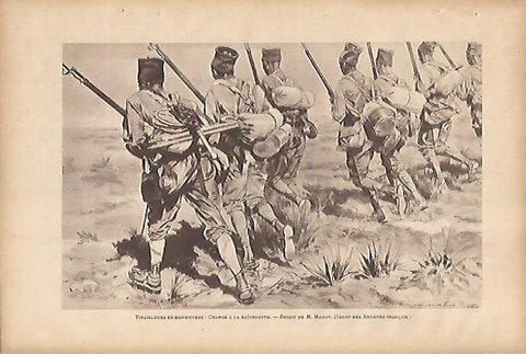 LAMINA 12716: Dibujo de soldados africanos