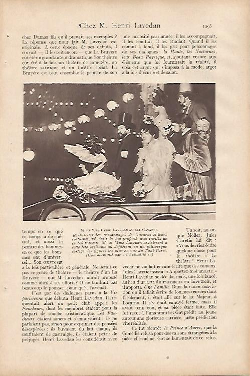 LAMINA 12719: Los señores Lavedan en el Baile Gavarni