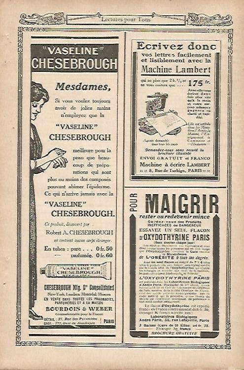 LAMINA 12747: Publicidad de Vaseline Chesebrough