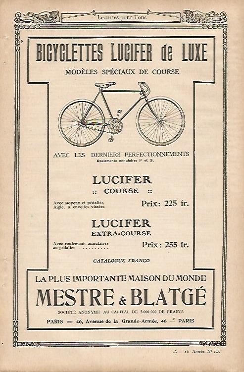 LAMINA 12748: Publicidad de bicicletas Lucifer