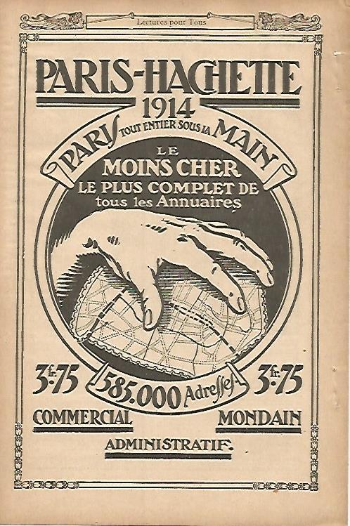 LAMINA 12750: Publicidad de Paris-Hachette