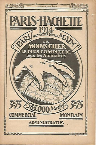 LAMINA 12750: Publicidad de Paris-Hachette