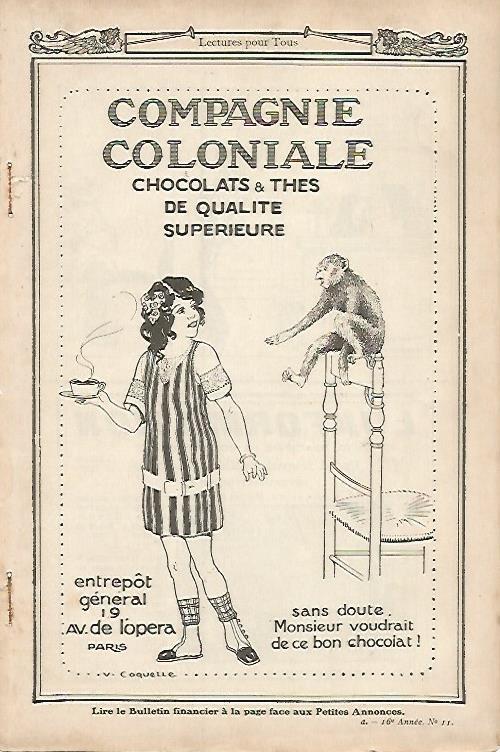 LAMINA 12757: Publicidad de chocolates y tes Compagnie Coloniale