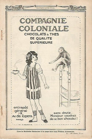 LAMINA 12757: Publicidad de chocolates y tes Compagnie Coloniale