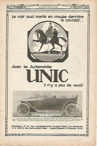 LAMINA 12760: Publicidad de automoviles Unic