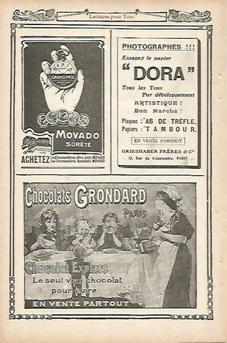 LAMINA 12767: Publicidad de Chocolats Grondard