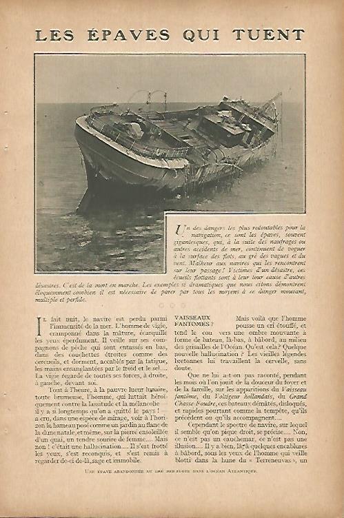 LAMINA 12778: Barco abandonado en el Atlantico