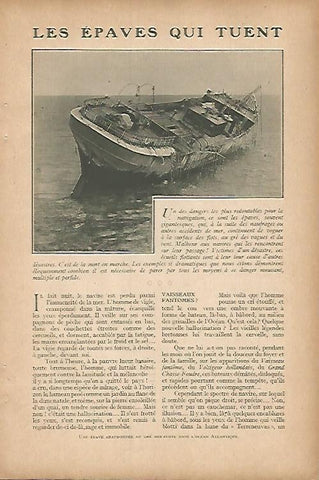LAMINA 12778: Barco abandonado en el Atlantico