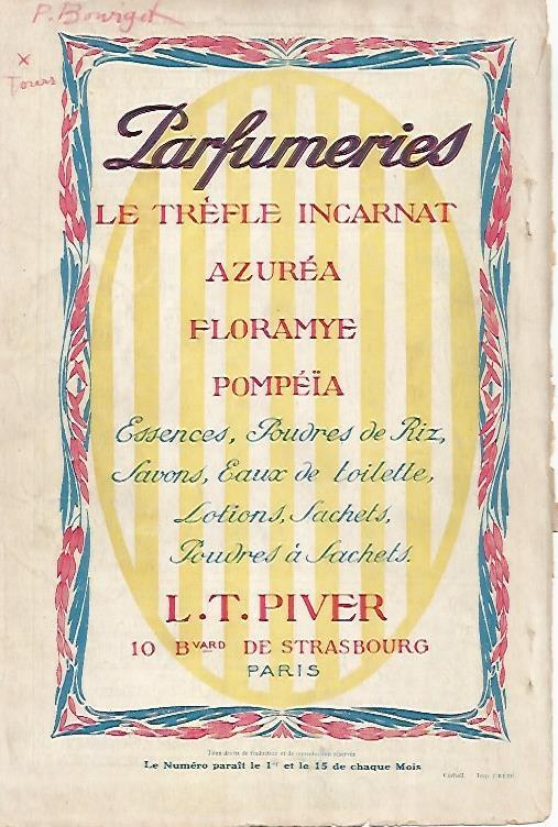 LAMINA 12813: Publicidad de Parfumeries Piver en Paris