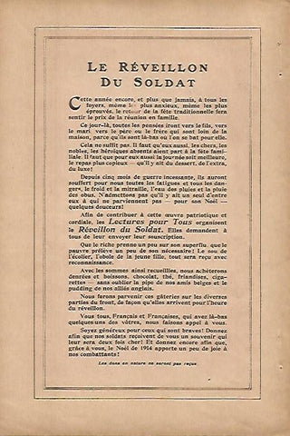 LAMINA 12822: Publicidad de La Reveillon du Soldat