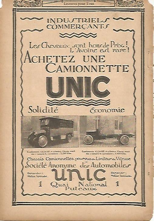 LAMINA 12834: Publicidad de Camionnette Unic