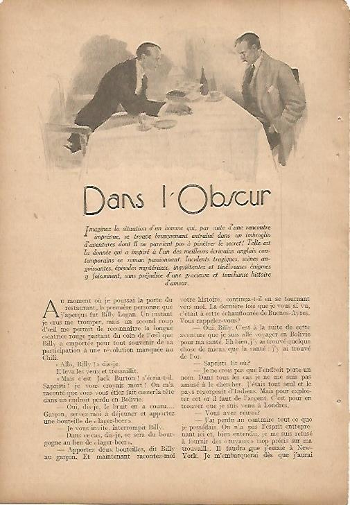 LAMINA 12847: Ilustracion para Dans l obscur