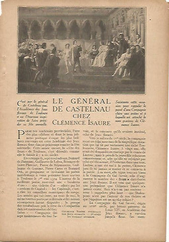 LAMINA 12854: Clemence Isaure presidiendo los Juegos Florales