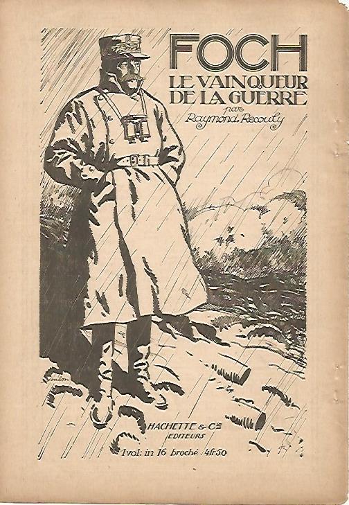 LAMINA 12859: Publicidad de Foch Le vainqueur de la guerre por R. Recouly