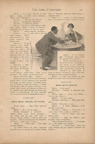 LAMINA 12887: Dibujo por Dutriac para Une Amie d Amerique