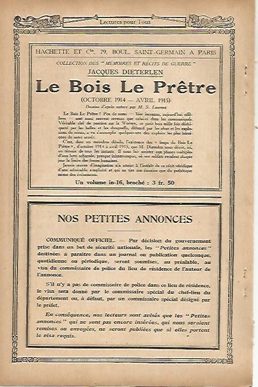 LAMINA 12890: Publicidad de Le Bois Le Pretre