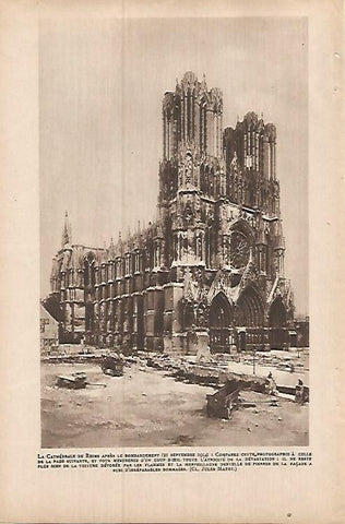 LAMINA 12901: La Catedral de Reims bombardeada
