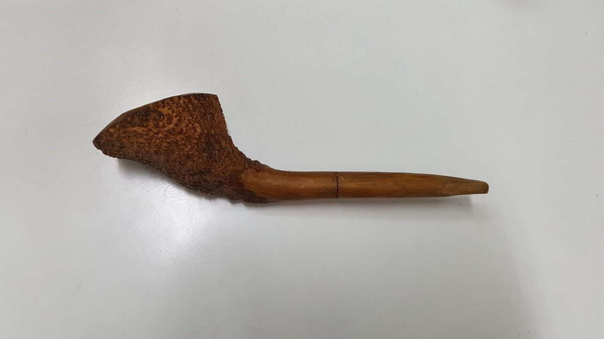 Pipa de fumar: rustica de madera 23 cm de largo