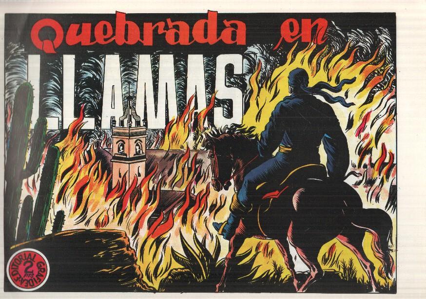 Facsimil: El Jinete Fantasma de Ambros numero 148: Quebrada en llamas