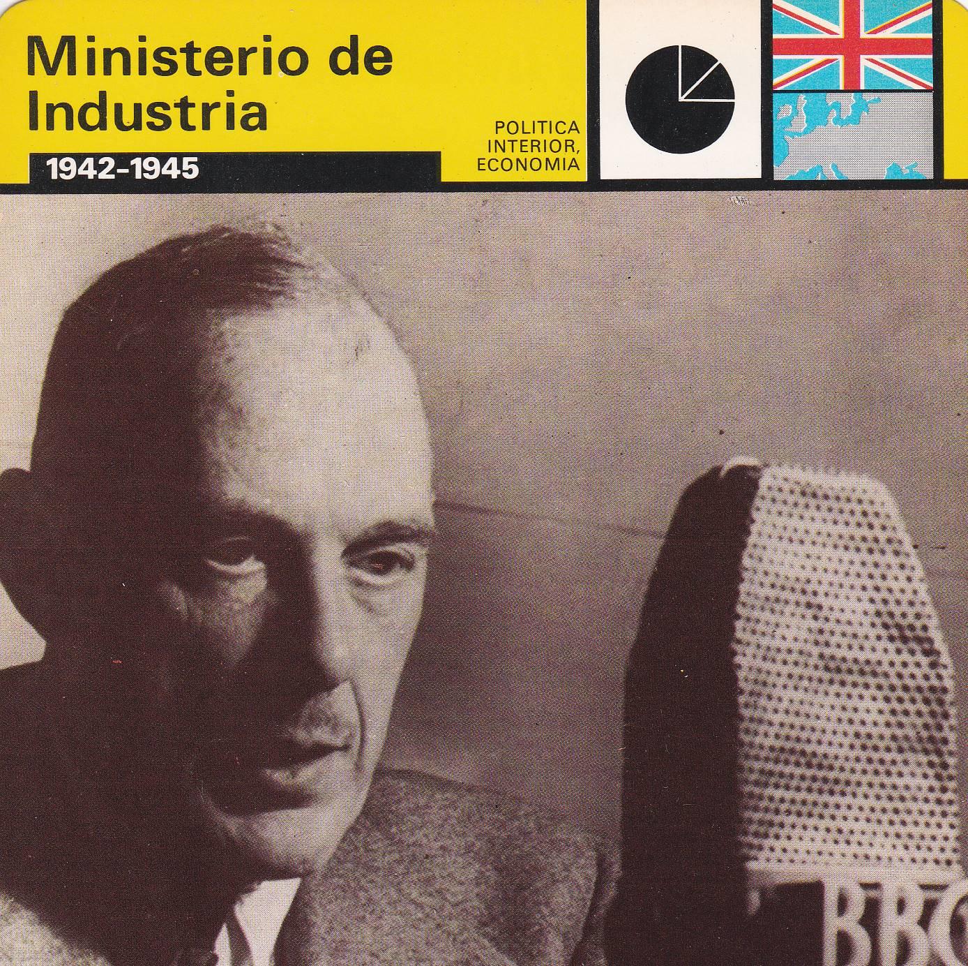 FICHA POLITICA INTERIOR ECONOMIA 52: MINISTERIO DE INDUSTRIA. 1942-1945