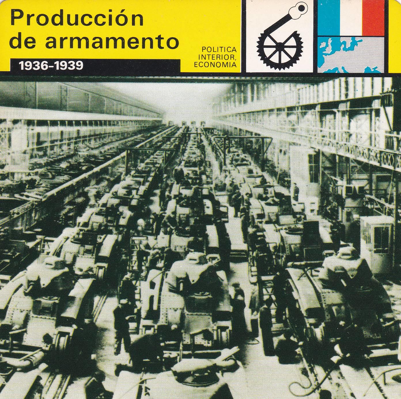 FICHA POLITICA INTERIOR ECONOMIA 62: PRODUCCION DE ARMAMENTO. 1936-1939