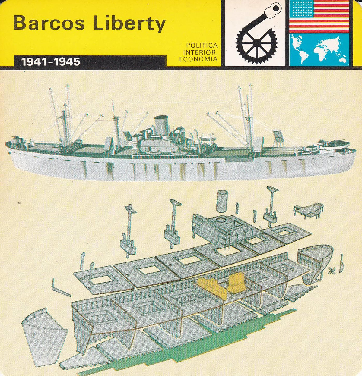 FICHA POLITICA INTERIOR ECONOMIA 67: BARCOS LIBERTY. 1941-1945