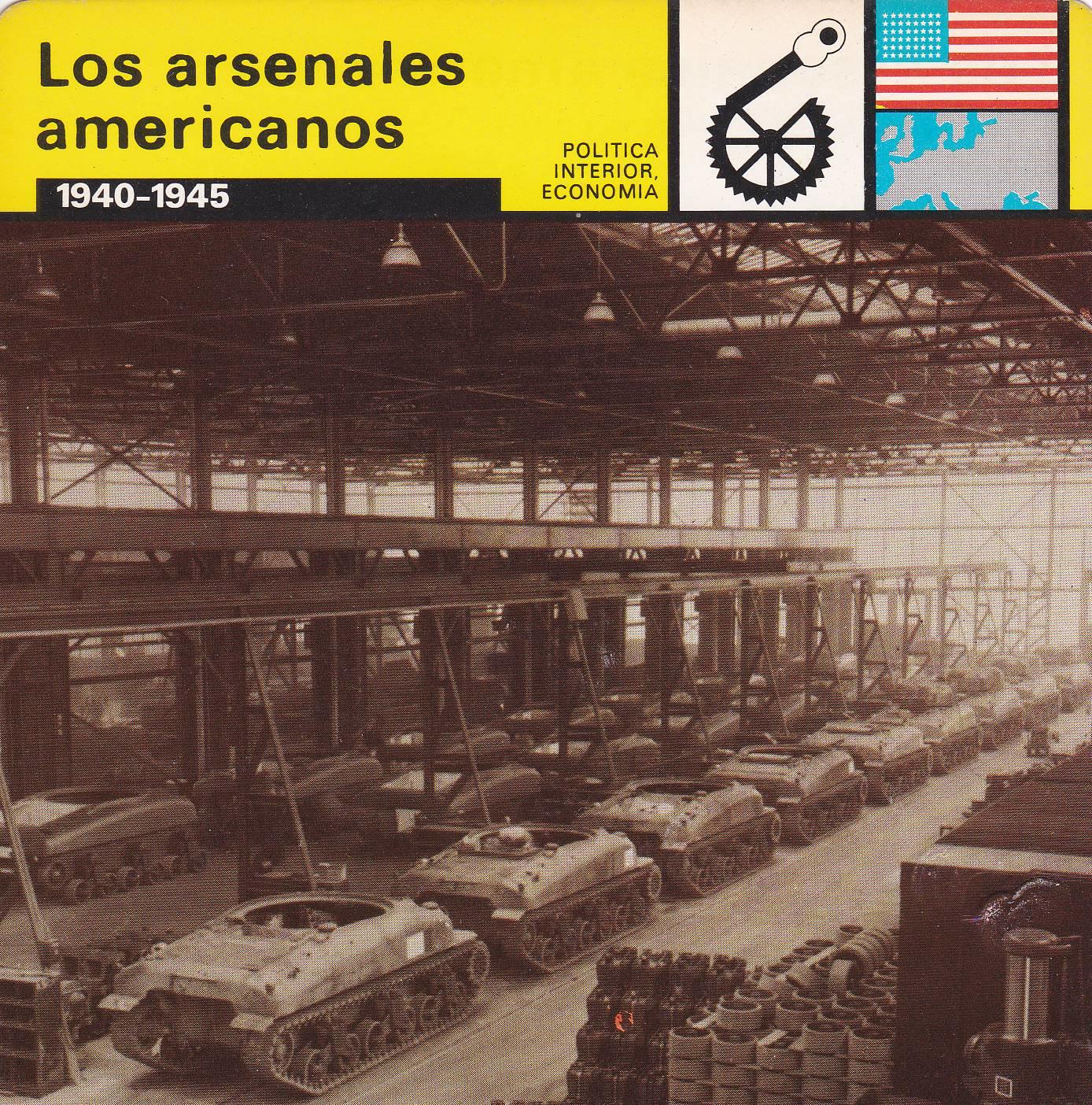 FICHA POLITICA INTERIOR ECONOMIA 72: LOS ARSENALES AMERICANOS. 1940-1945