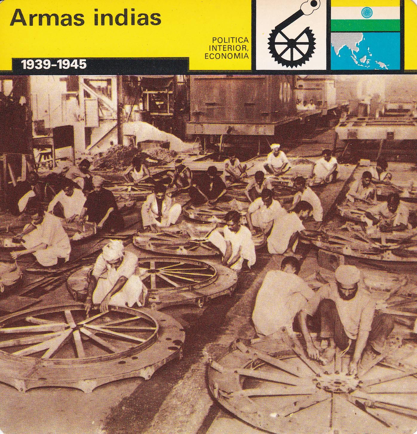 FICHA POLITICA INTERIOR ECONOMIA 83: ARMAS INDIAS. 1939-1945