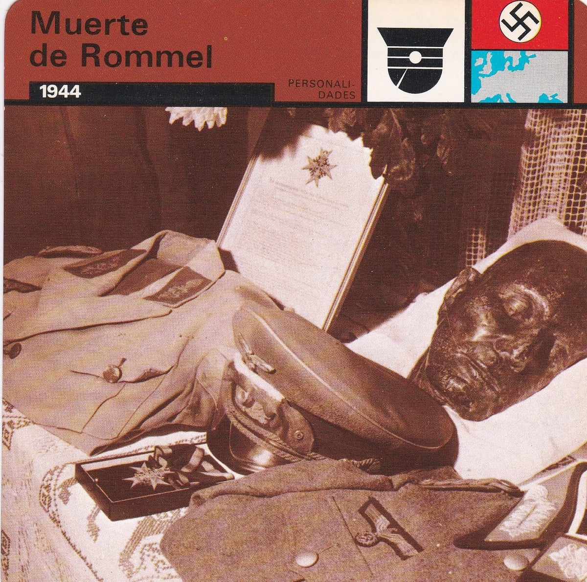 FICHA PERSONALIDADES 118: MUERTE DE ROMMEL. 1944