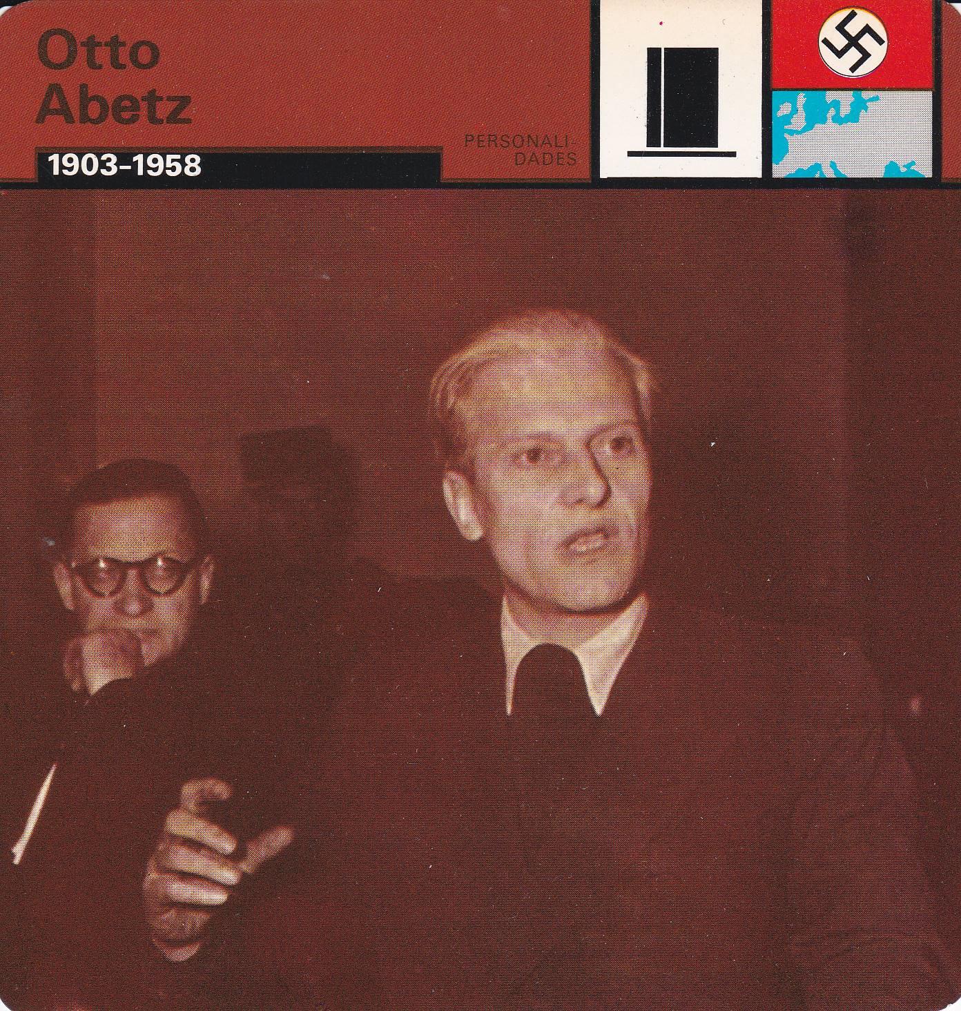 FICHA PERSONALIDADES 127: OTTO ABETZ. 1903-1958