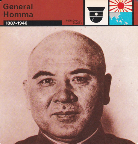 FICHA PERSONALIDADES 149: GENERAL HOMMA. 1887-1946